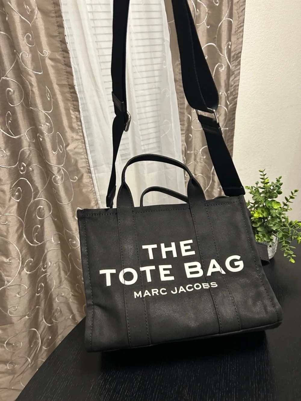 Marc Jacobs Black 'The Tote Bag' Canvas Duffel